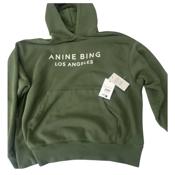 Anine Bing Alto Hoodie – Dark Olive -  Size Small - Picture 7 of 7